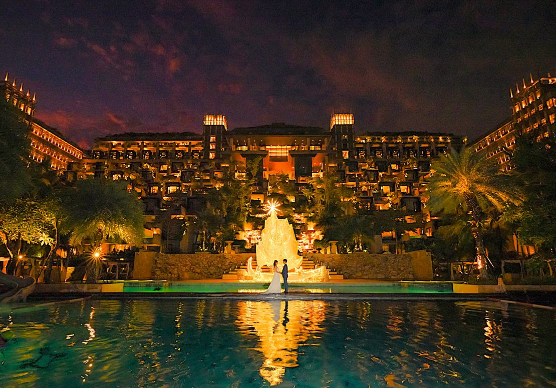 The Apurva Kempinski Bali Wedding Night Shot (2)_R ケンピンスキ・バリ結婚式 全景 ナイトショット