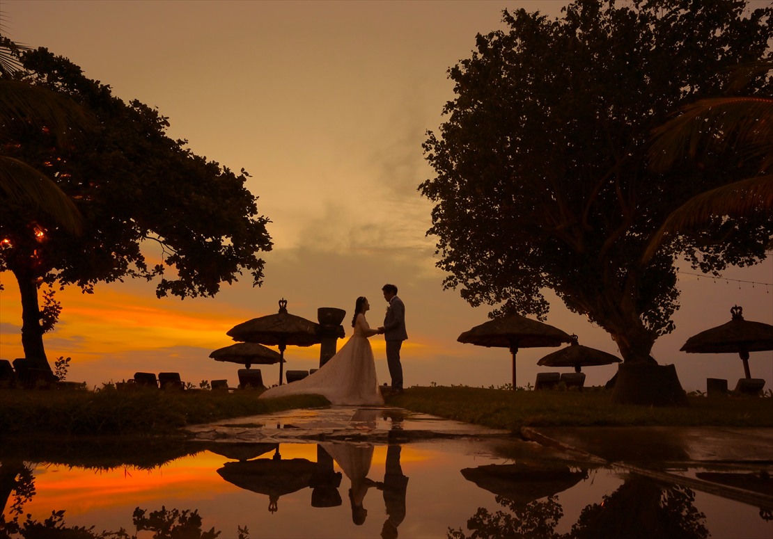 バリ・ウェディング　マジックアワー撮影