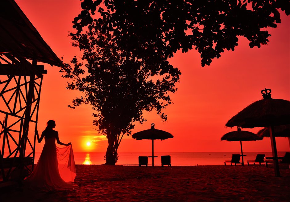Belmond-Jimbaran-Puri-Bali-Sunset-Photo-Wedding ベルモンド・ジンバラン・プリ・バリ サンセット・フォトウェディング