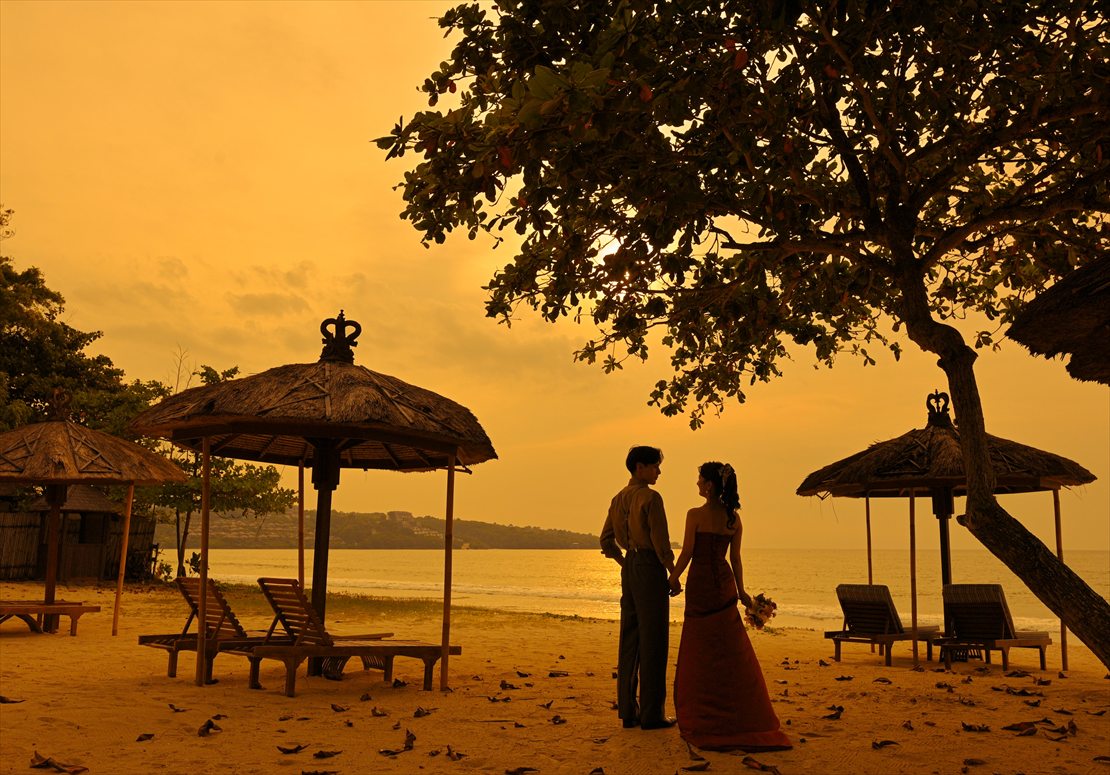 バリ島挙式　随一に美しいサンセット ウェデイング フォト