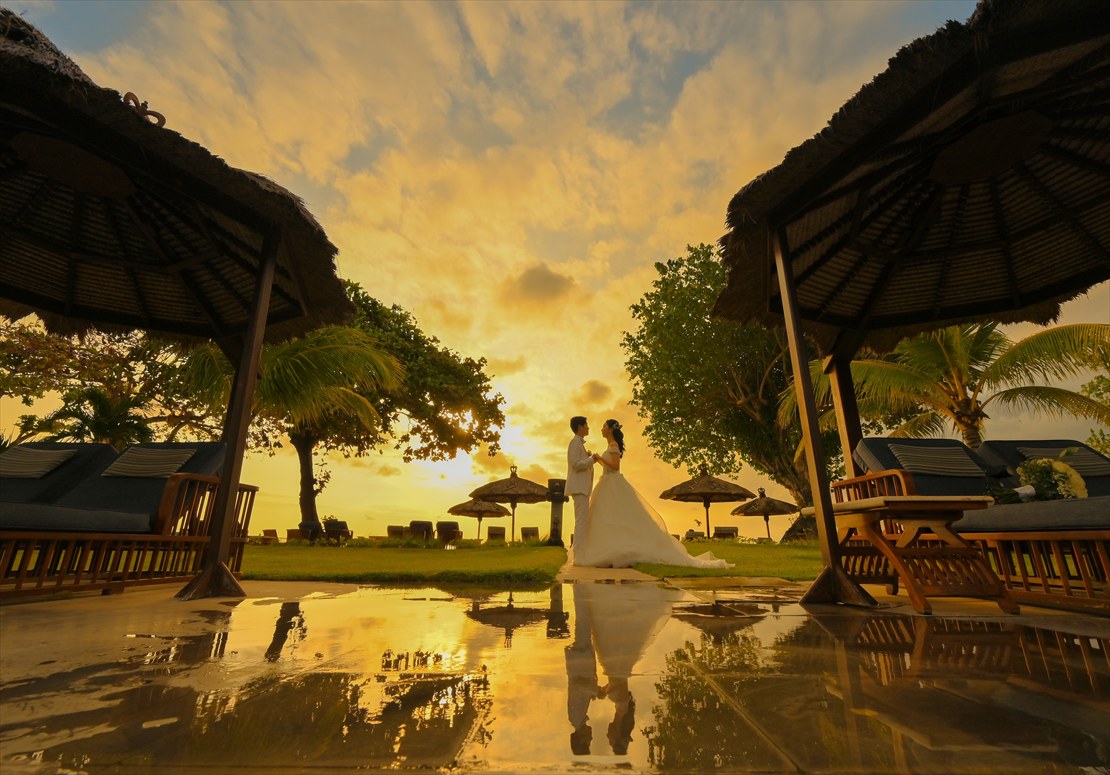 Balmond Jimbaran Bamboo Pavilion Wedding Party (2)_R サンセット・フォトウェディング