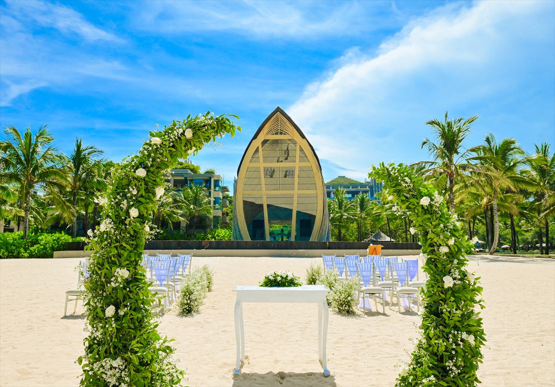 Kempinski Bali Oceanfront Chapel Beach Wedding (9)_R 万一の悪天候はチャペルにて挙式可能