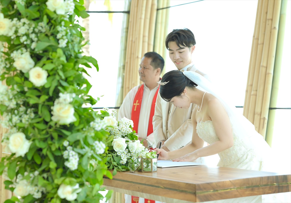 結婚証明書サイン