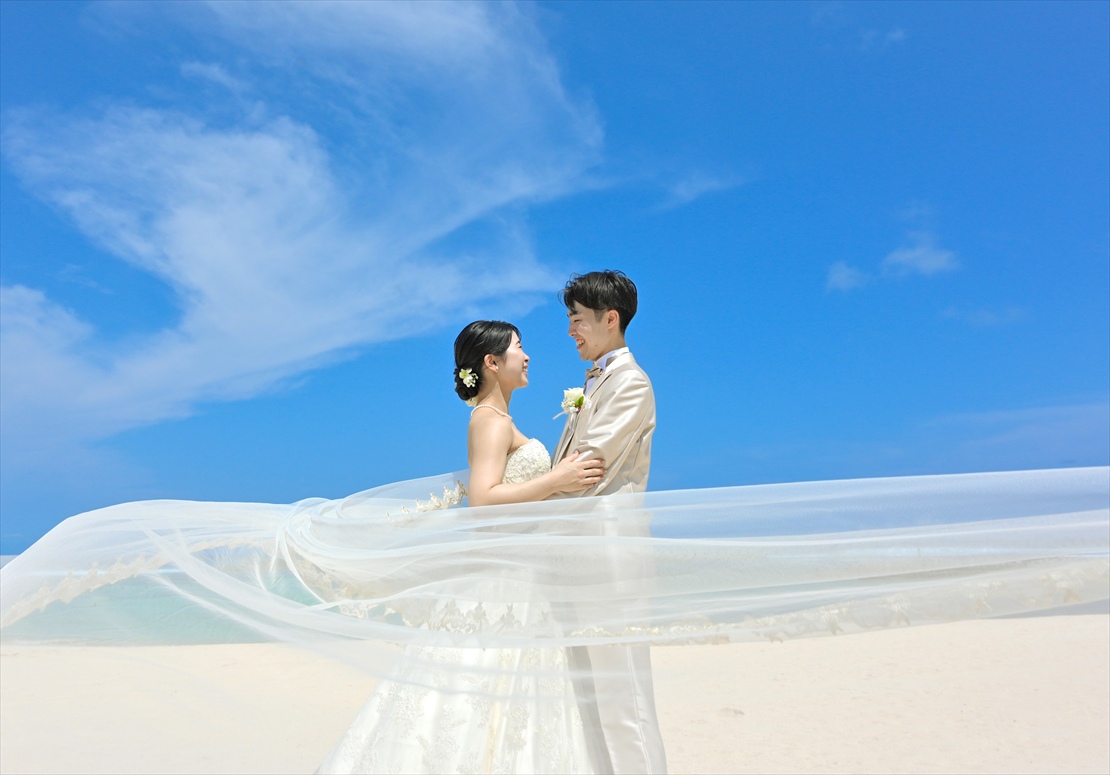 神秘的なロングベール撮影