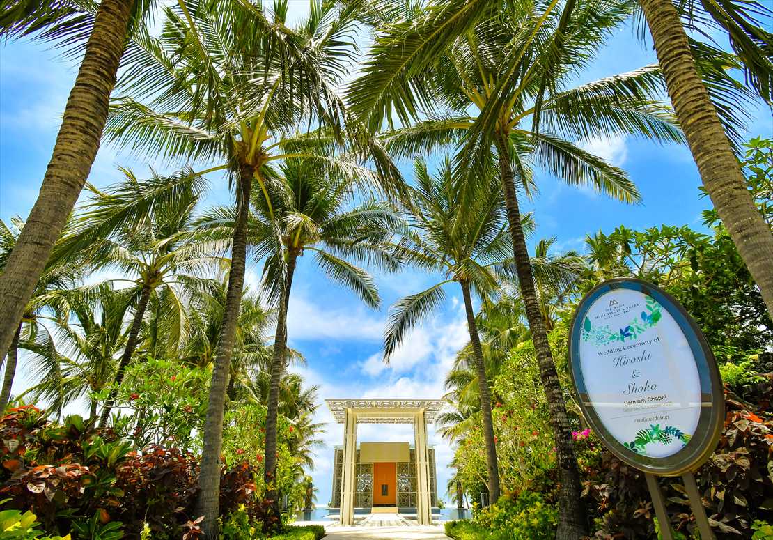 The Mulia Bali Harmony Chapel Wedding (1)_R 椰子の木に囲まれたハーモニー・チャペル ムリア・バリ・挙式