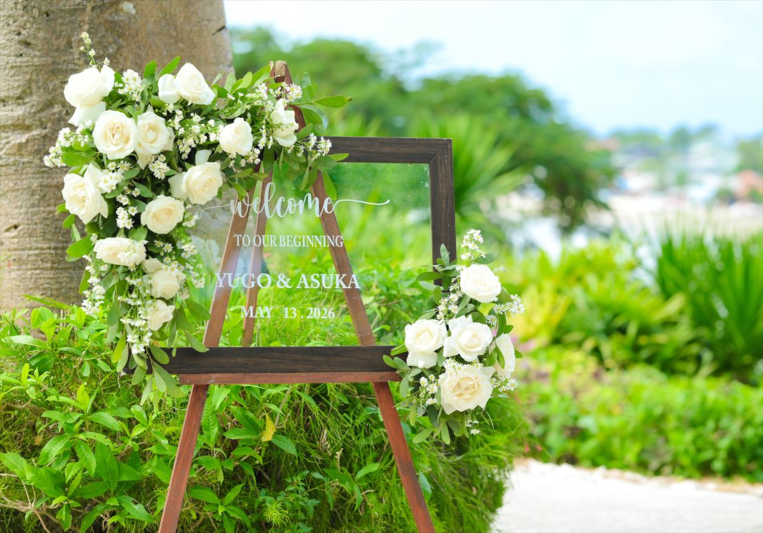 Four Seasons Bali Jimbaran Garden Wedding (4)_R フォーシーズンズ・ジンバラン ウェルカムボード