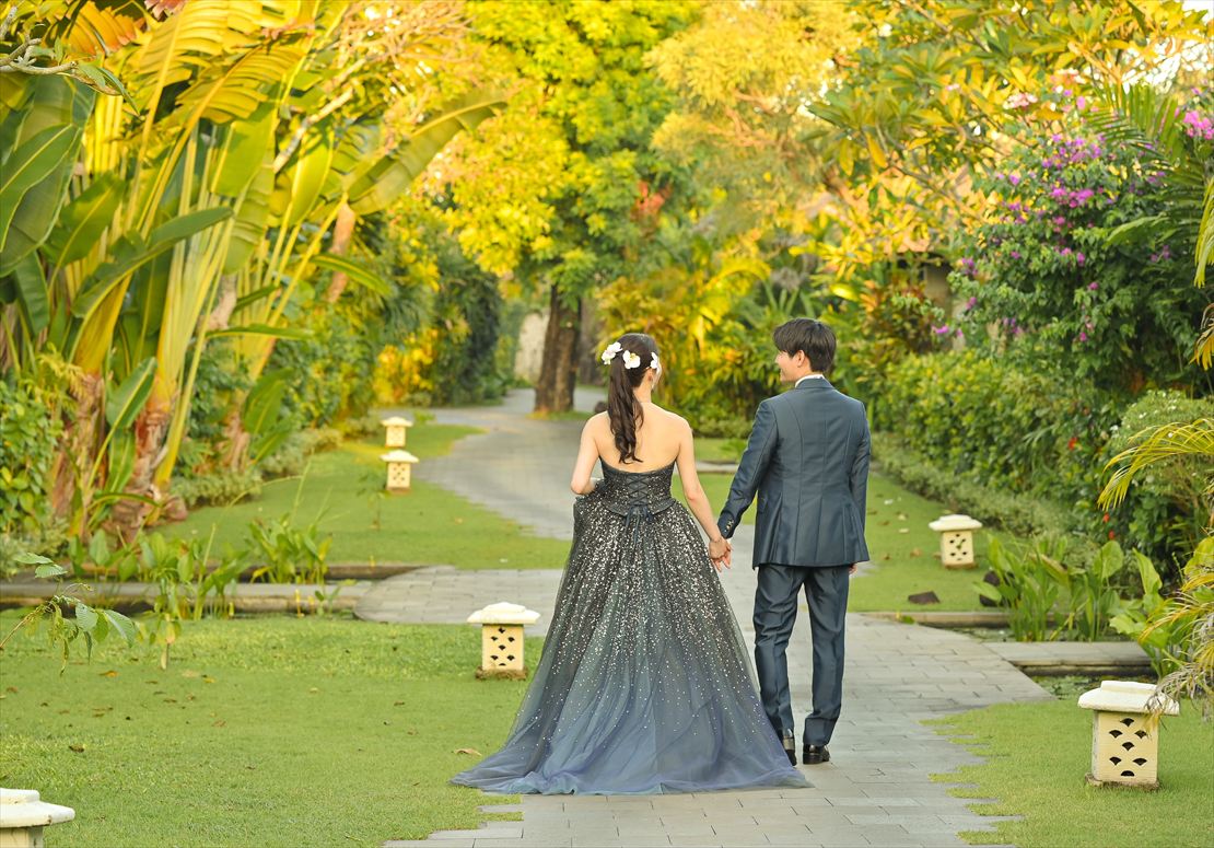 Bali Sunset Wedding Party Belmond Jimbaran (1) ベルモンド・ジンバランへ移動 バリ島・ガーデン・フォトウェディング