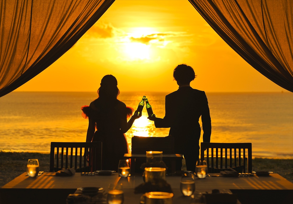 Bali Sunset Wedding Party Belmond Jimbaran (6) バリ島随一のサンセットを望むパーティー会場 バンブー・パビリオン
