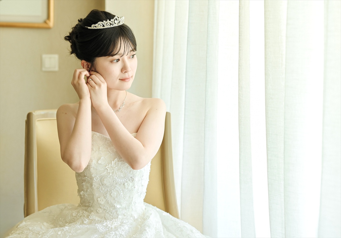 新婦様挙式前準備シーン