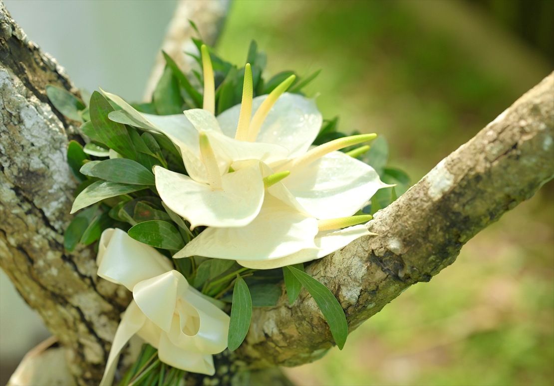 The Apurva Kempinski Bali Wedding Ceremony (4) 生花ブーケ・アンスリューム