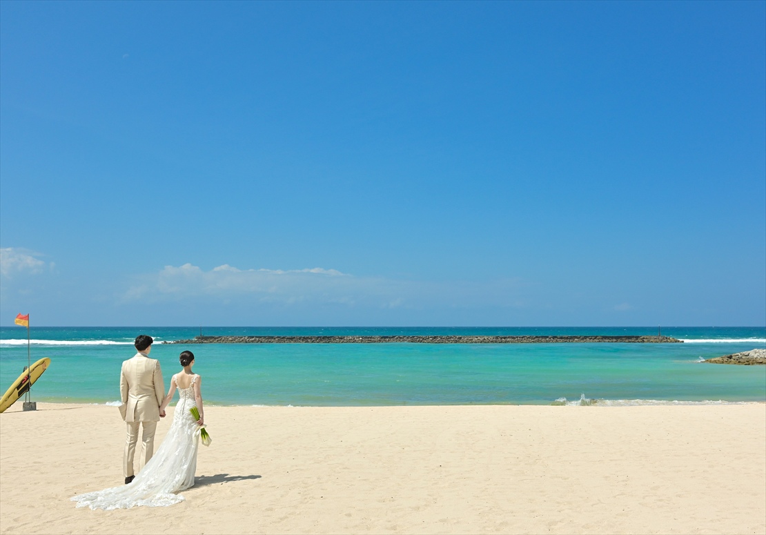 Bali Chapel Wedding Kempinski (17) 白砂ビーチにて挙式前撮影