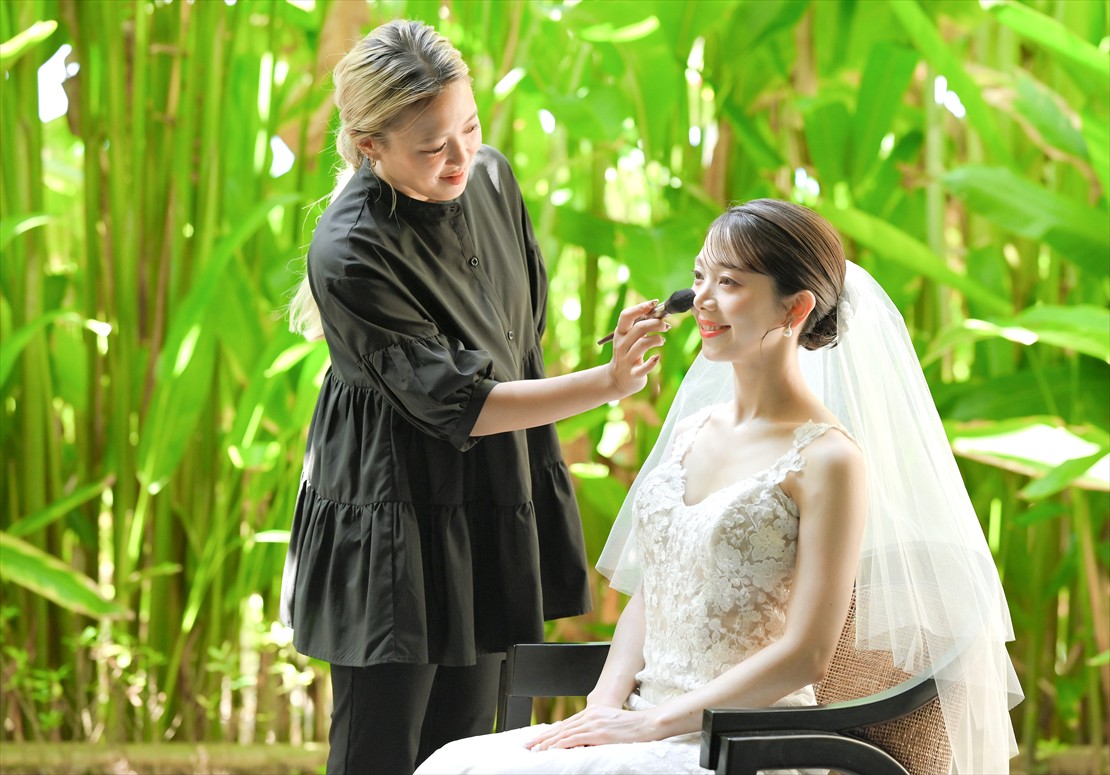 Bali Chapel Wedding Kempinski (6) メイクシーン撮影 バリ島挙式