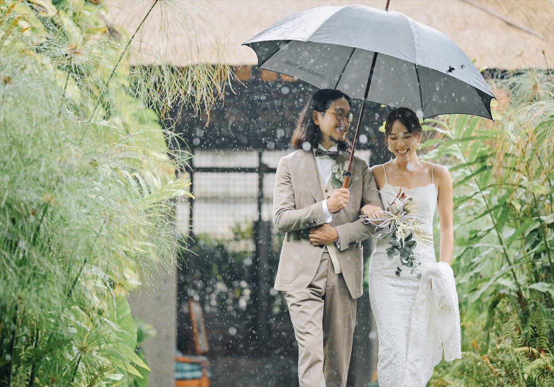 バリ島挙式で雨が降った場合はどうなりますか？