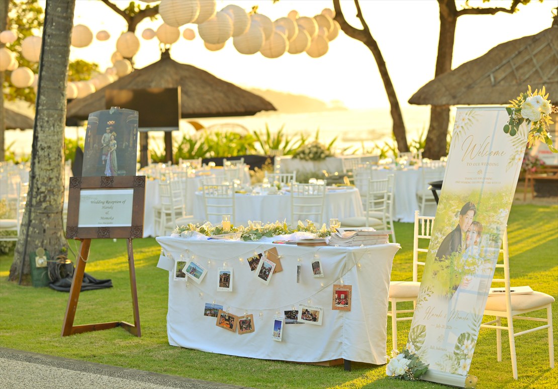 Intercontinental Bali Resort Wedding Party (4) バリ島・挙式後パーティー ウェルカムスペース
