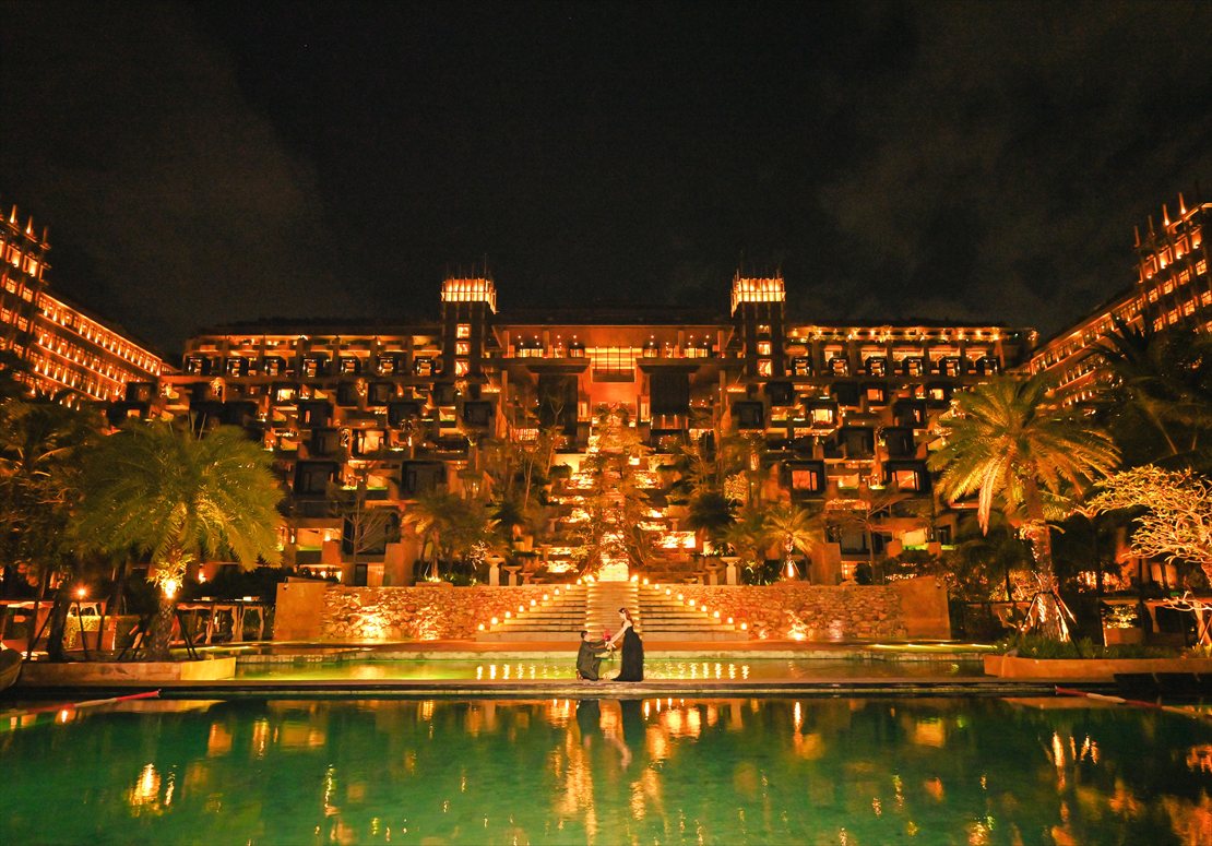 The Apurva Kempinski Night Photo Wedding ケンピンスキ・バリ ナイトショット