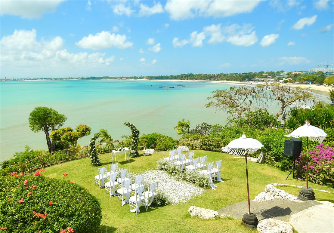 Bali Four Seasons Jimbaran Garden Wedding (5) 高台に位置する絶景ジンバラン・ガーデン