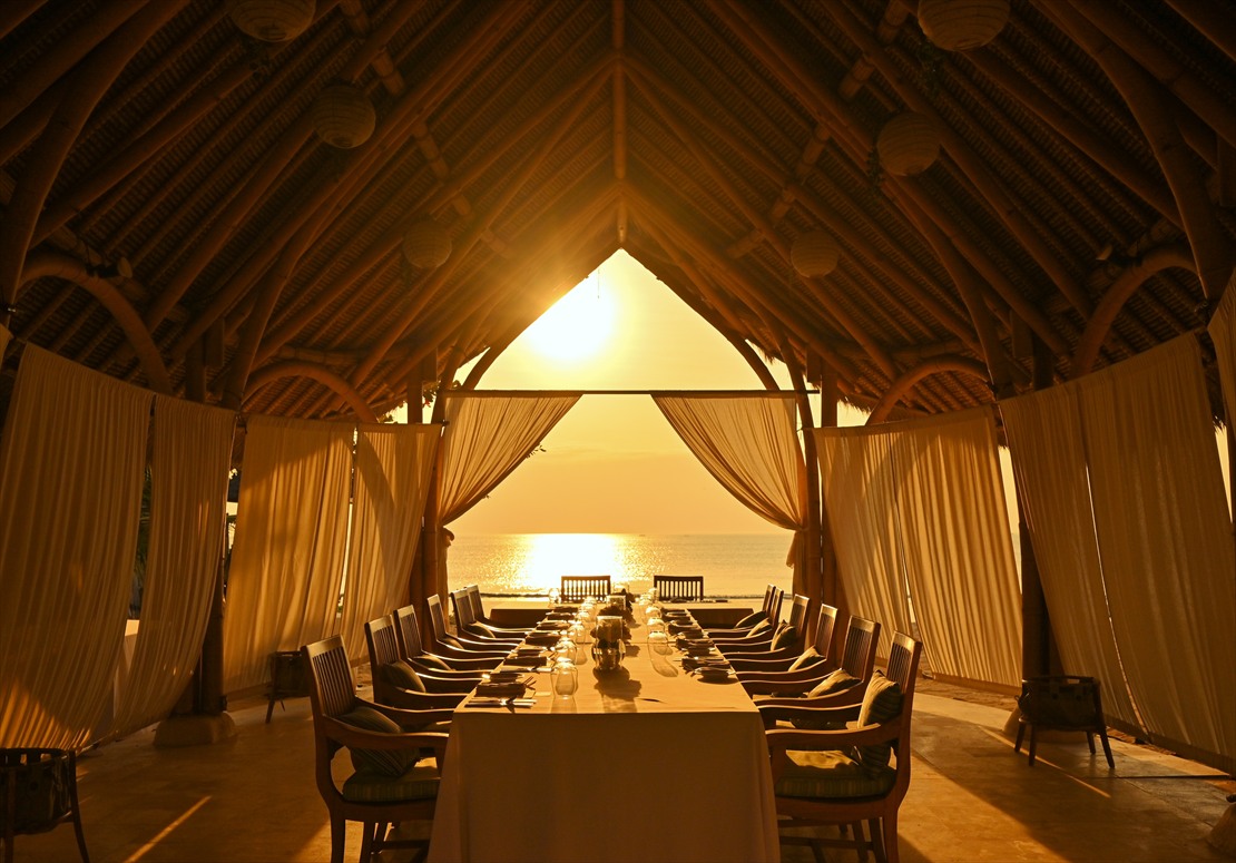 Bali Sunset Wedding Party Belmond Jimbaran (10) 披露宴パーティー会場:バンブー・パビリオン