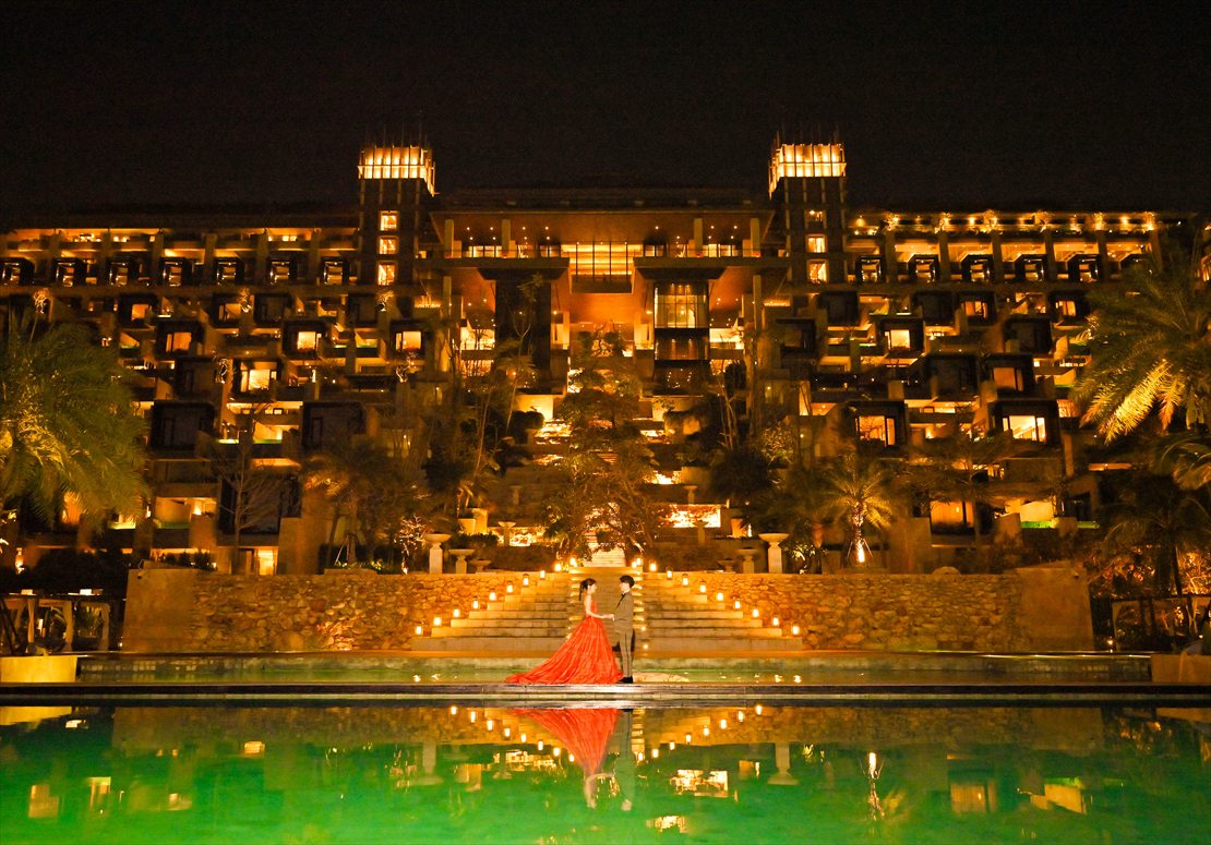 Kempinski Bali Night Wedding (2) ケンピンスキ回廊にて撮影 ナイトウェディング